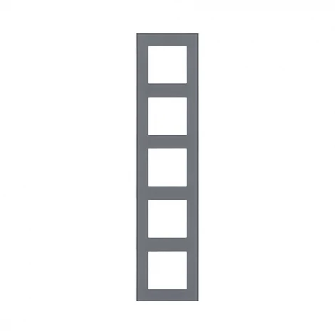 Рамка 5-постовая стекло серый Kollinger Asthetik AS5GY