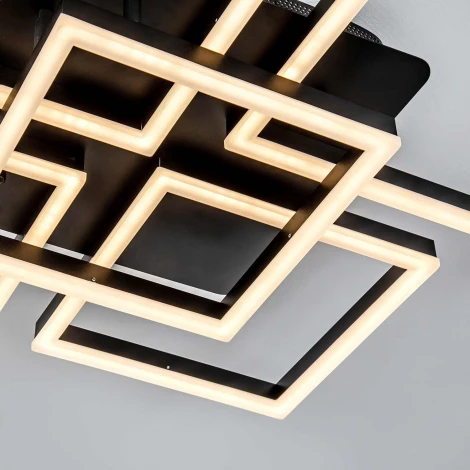 Потолочная люстра светодиодная на штанге с пультом с регулировкой цветовой температуры и яркости LED4U L11041-5 BK