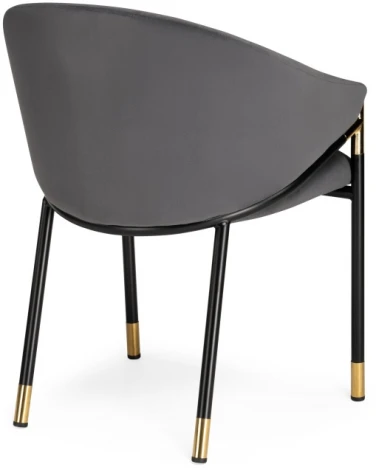 Стул Woodville на металлокаркасе Molton gray / black/ gold 15559