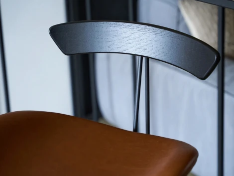 Обеденный стул Stem ОГОГО Обстановочка! (Экокожа/Коричневый,Черный) арт.930831