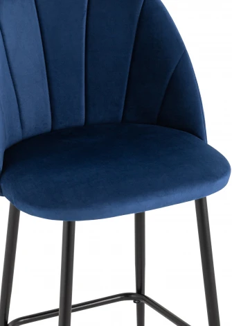 Стул полубарный Stool Group Логан велюр синий УТ000035468