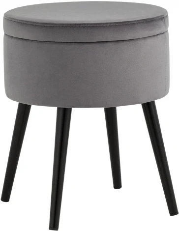 Пуф Клайс с ящиком велюр серый УТ000035911