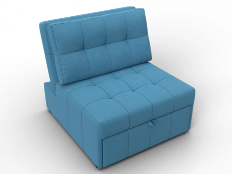 Кресло-кровать Лига-107 (80) (ЛДСП,Брус,Фанера,Рогожка/Голубой) Лига Диванов 134893