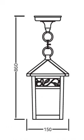 Уличный светильник подвесной Oasis Light 87305A Gb (220V, на цепи, IP23)