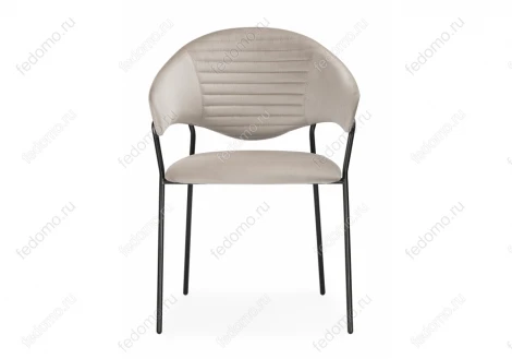Стул Woodville на металлокаркасе Рансол дымчатый / черный глянец 483860