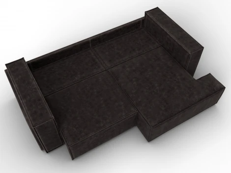 Диван угловой Лига-061 угол правый (ДСП,Брус,Фанера,Велюр/Коричневый) Лига Диванов 131148