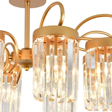 Потолочная люстра на штанге Escada Lofoy 2116/8Pi 8x40Вт E14, металл/хрусталь, шампань, прозрачный хрусталь (220V)