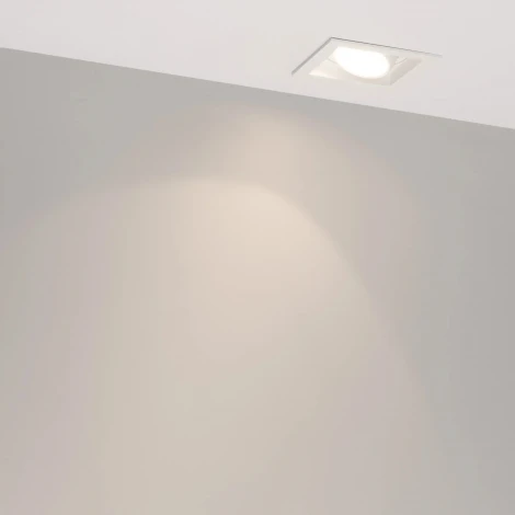 Встраиваемый светильник светодиодный MS-VORTEX-BUILT-S90x90-12W Day4000 (WH-WH, 20 deg, 230V) (Arlight, IP20 Металл) 057913