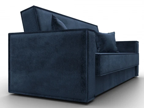 Диван-книжка Куба (ДСП,ЛДСП/Пластик/Велюр/Синий) Лига Диванов 127456