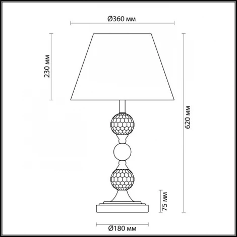 Интерьерная настольная лампа Odeon Light Raul 4190/1T