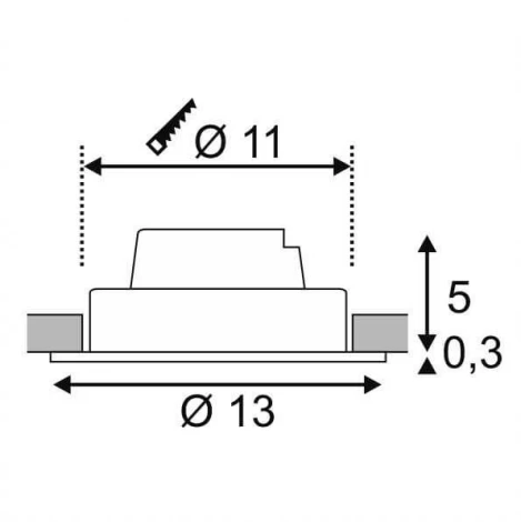Встраиваемый точечный светильник Slv New Tria 114230