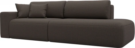 Диван прямой Лига-036 НПБ Модерн подлокотник слева Лига Диванов (Рогожка) арт.124219L