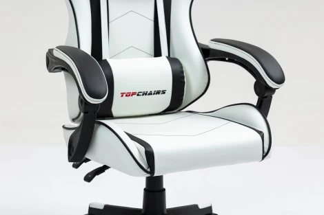 Кресло спортивное TopChairs Shadow бело-черный арт.УТ000039462