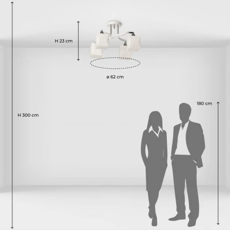 Потолочная люстра на штанге De City Тетро 673018004
