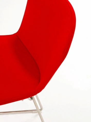 Стул Bertoia с обивкой Красный ткань