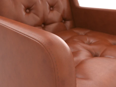 Кресло Arsko Айверс венге оранжевый кожзам