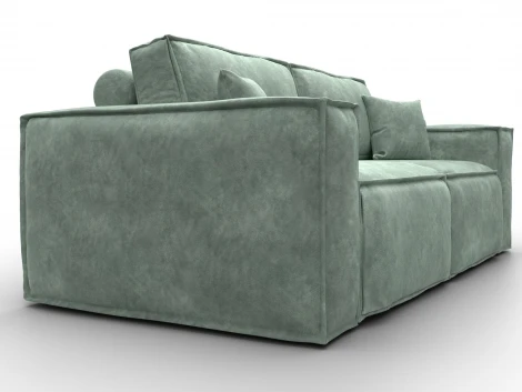 Диван прямой Лига-081 НПБ (ДСП/Пластик/Велюр/Зеленый) Лига Диванов 130114