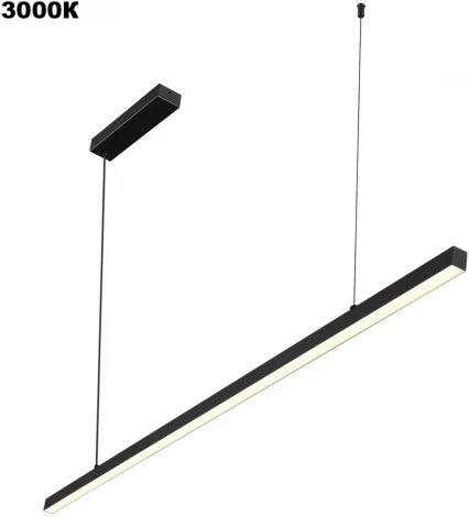 Подвесной линейный светильник светодиодный диммируемый Novotech Sotto 359442 черный LED 48W 220V (Умный дом, Алиса, голосое управление) (регулировка яркости, на тросе)