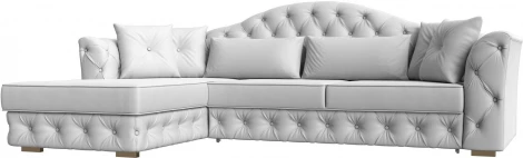 Диван угловой Артис левый угол (Белый/Экокожа) Лига Диванов арт.121632L