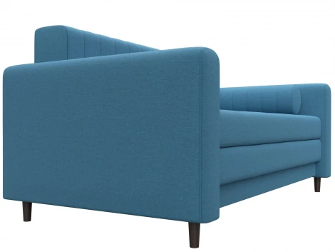 Диван прямой Лига-070 (ЛДСП,Брус,Фанера/Дерево/Рогожка/Голубой) Лига Диванов 129648