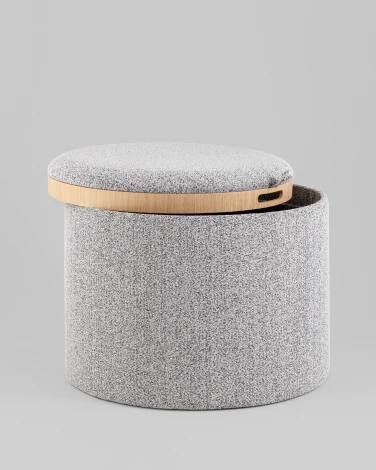 Пуф Stool Group с ящиком Хюгге L букле темно-серый арт.УТ000040207