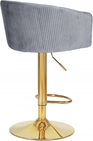 Стул барный DOBRIN DARCY GOLD (серый велюр (1922-19)) 5025_GoldBase-LM GOLD, цвет сиденья серый (1922-19), основания золото