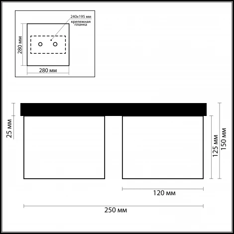 Потолочный светильник Odeon Light Cubet 2043/4C