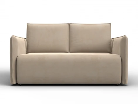 Диван прямой Лига-117 (ЛДСП,Брус,Фанера,Велюр/Бежевый) Лига Диванов 137009