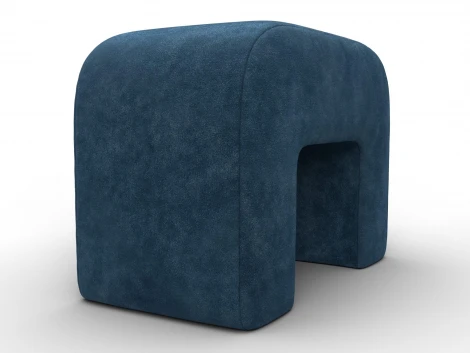 Пуф 008 (ДСП,Брус,Фанера,Велюр/Синий) Лига Диванов 132523