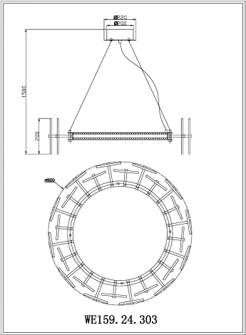 Подвесной светильник Nicola WE159.24.303 Wertmark (LED, 220V, на тросе, круглые)