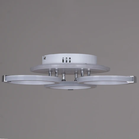 Потолочная люстра светодиодная на штанге Reluce 06319-3.3-03 WH+CR (RGB) (220V, пульт управления)