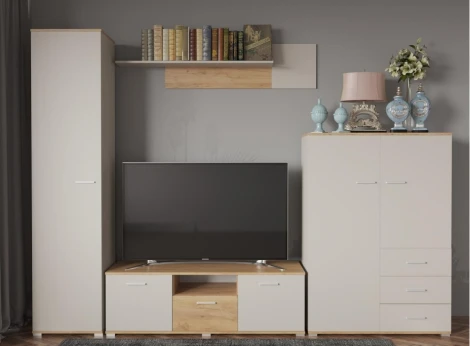 Комод Woodville Кассандра 100 дуб крафт золотой / кашемир 559205