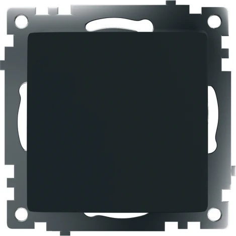 Выключатель одноклавишный (черный) Stekker Катрин 39603