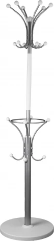Вешалка напольная Д 2 металлик/ белый Mebelik арт.008997