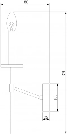 Бра Eurosvet Anders 60142/1 хром (220V, свеча)