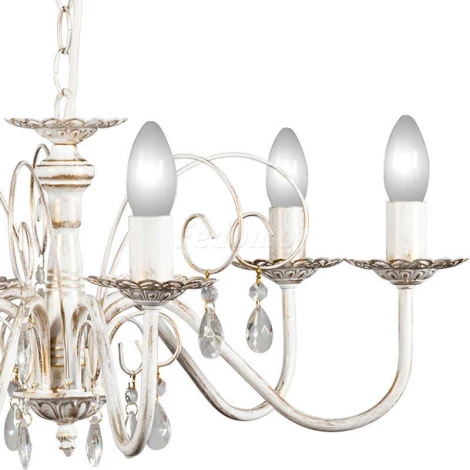 Люстра подвесная Day&Night, 6 ламп, белый с золотом и прозрачным