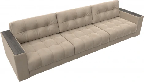 Диван прямой с декором Лига-049 НПБ Лонг Лига Диванов (Велюр) арт.128421