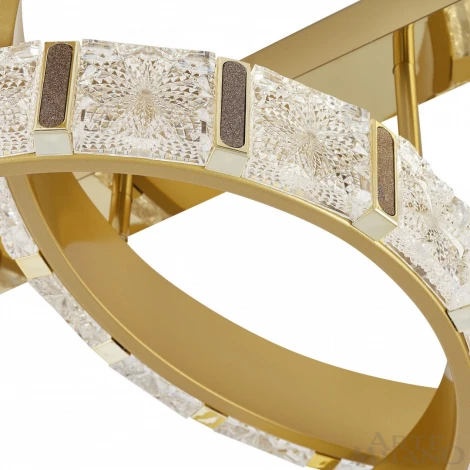 Потолочный светильник круглый Arte Milano Venezia 310183/D600-D400 GD (регулировка яркости, LED, 220V, пульт управления)