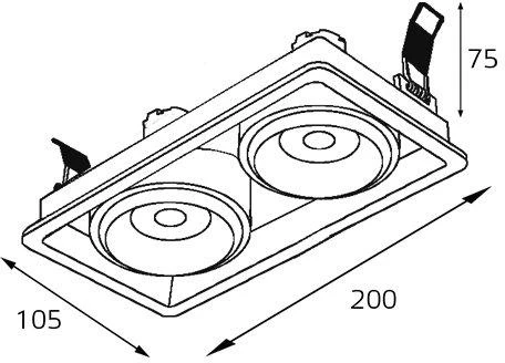 Точечный светильник встраиваемый Italline DE DE-312 black (220V)