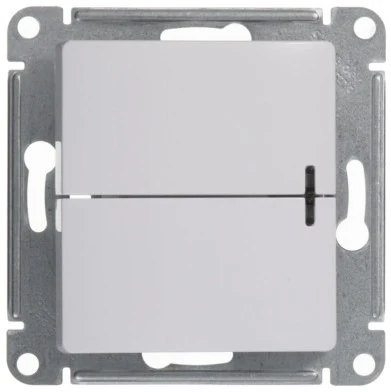 Выключатель встраиваемый двухклавишный с подсветкой (белый) Systeme Electric GSL000153