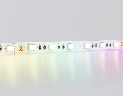 Светодиодная лента RGB с теплым белым светом Ambrella Illumination GS4401 5050 60Led 10W/m 24V IP20 RGBW+3000K 5m