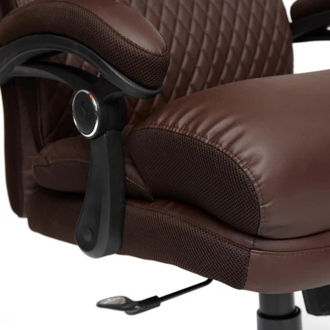 Компьютерное кресло для руководителя Tetchair CHIEF (Исскуственая кожа,Ткань/Коричневый)