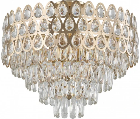 Потолочная люстра хрустальная на штанге Arte Milano Sorrento-2019 372019/8/50/550 GD (220V)