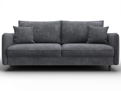 Диван прямой Лига-064 НПБ (ДСП/Дерево/Велюр/Темно-серый) Лига Диванов 129622