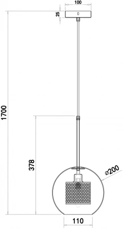 Подвесной светильник Freya Bogota FR8018PL-01N (220V, на проводе, шар)