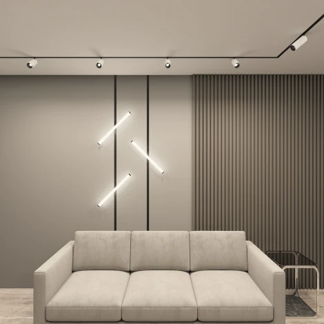 Трековый светильник 220 Denkirs Smart Spot DK8041-BW+BK (LED, пульт управления, круглые)