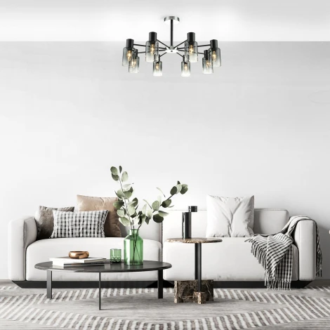 Потолочная люстра на штанге Diversity Escada 2120/8P E14*40W Black (220V)