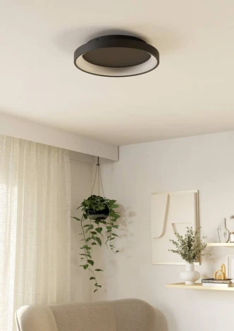 Потолочный светильник светодиодный Eglo Loretello 901251 12W(LED)  пластик, сталь, черный, 2700-6500K