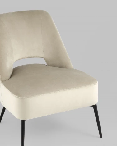 Кресло Stool Group лаунж Бостон велюр бежевый УТ000035317