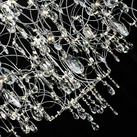 Подвесная люстра светодиодная хрустальная с пультом с регулировкой цветовой температуры Modelux MODELUX ML.7815.1050P CH